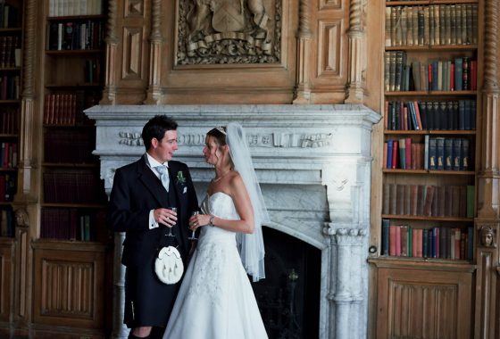 Fettes the Venue - Wedding - Bride & Groom in the Old Library 3